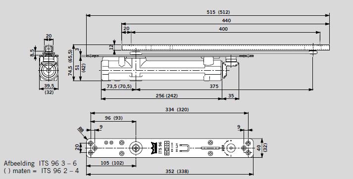 德國 DORMA ITS96 隱藏式門弓器EN3~6 和昇建築五金材料有限公司